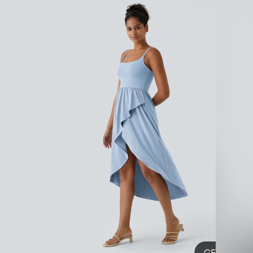 Halara NWT Breezeful™ High Low 2-Piece Pocket Flowy Midi Quick Dry Casual Dress